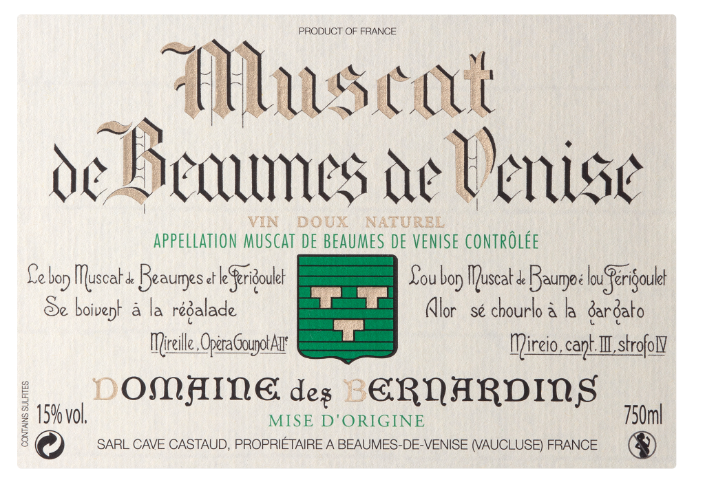 AOC Muscat de Beaumes de Venise 2024 750 ML